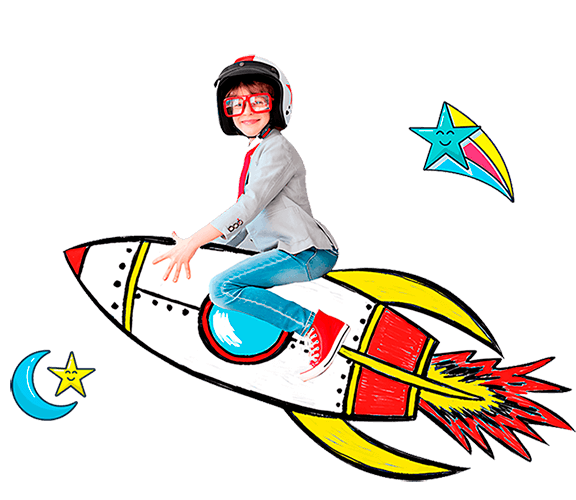 Boy on the rocket